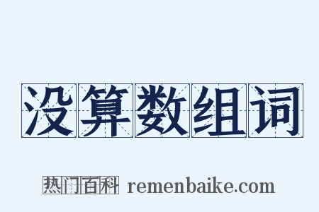 没算数组词是什么意思的图片